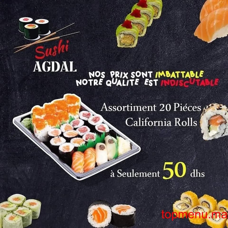 Restaurant SUSHI AGDAL menu page 3 SUSHI AGDAL menu page 3