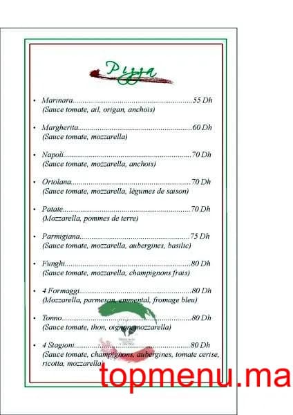 Restaurant Il Giardino menu page 6 Il Giardino menu page 6