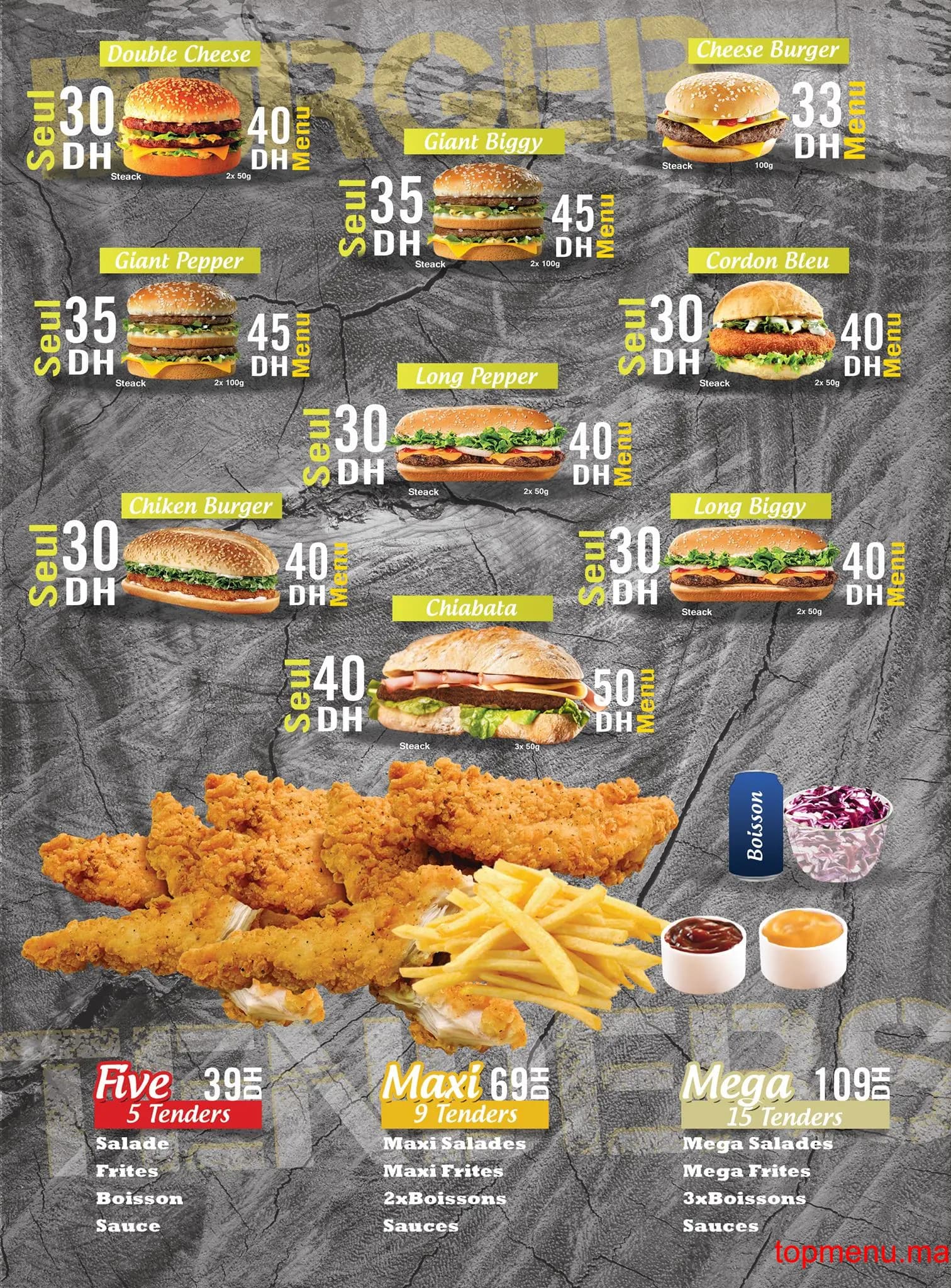 Restaurant Tacos de Paris menu page 2 Tacos de Paris menu page 2