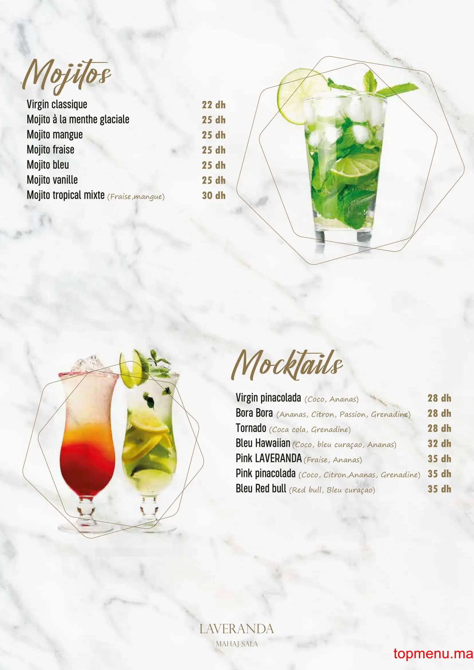 Restaurant LAVERANDA menu page 9 LAVERANDA menu page 9