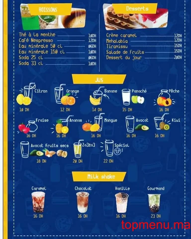 Restaurant Gourmandina menu page 3 Gourmandina menu page 3