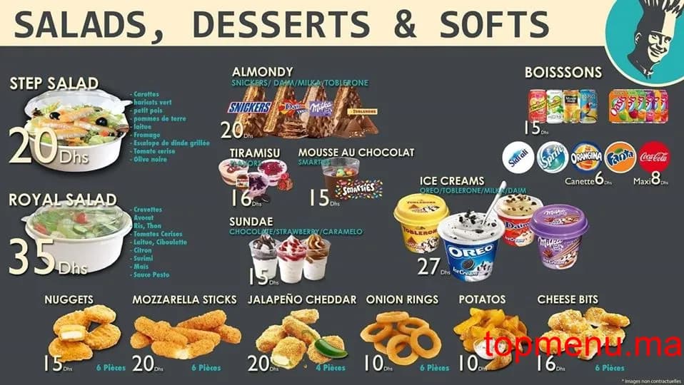 Restaurant Step Burger menu page 4 Step Burger menu page 4