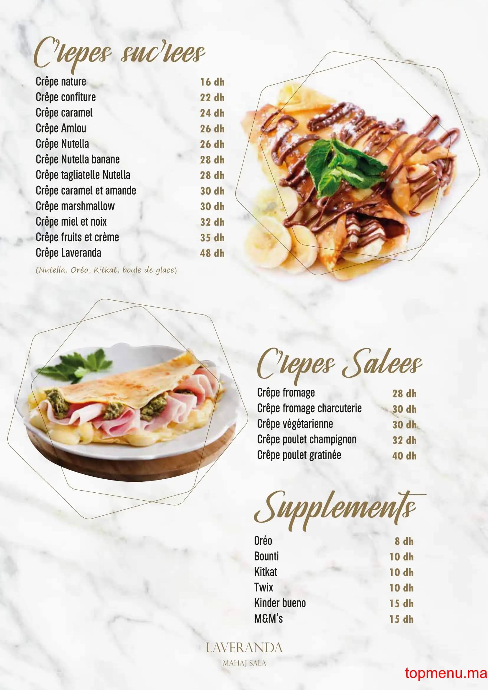 Restaurant LAVERANDA menu page 11 LAVERANDA menu page 11