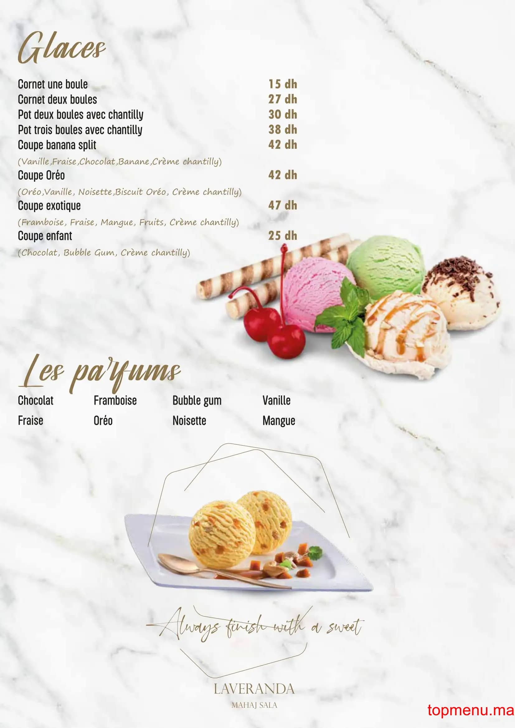 Restaurant LAVERANDA menu page 13 LAVERANDA menu page 13