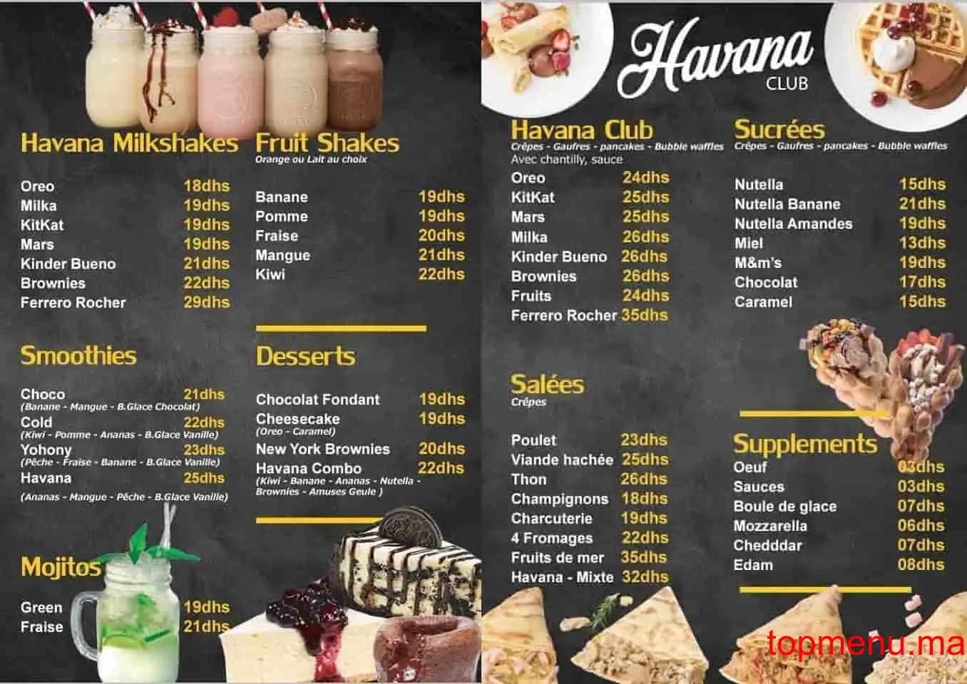 مطعم Havana Club قائمة الطعام page 1 Havana Club قائمة الطعام page 1