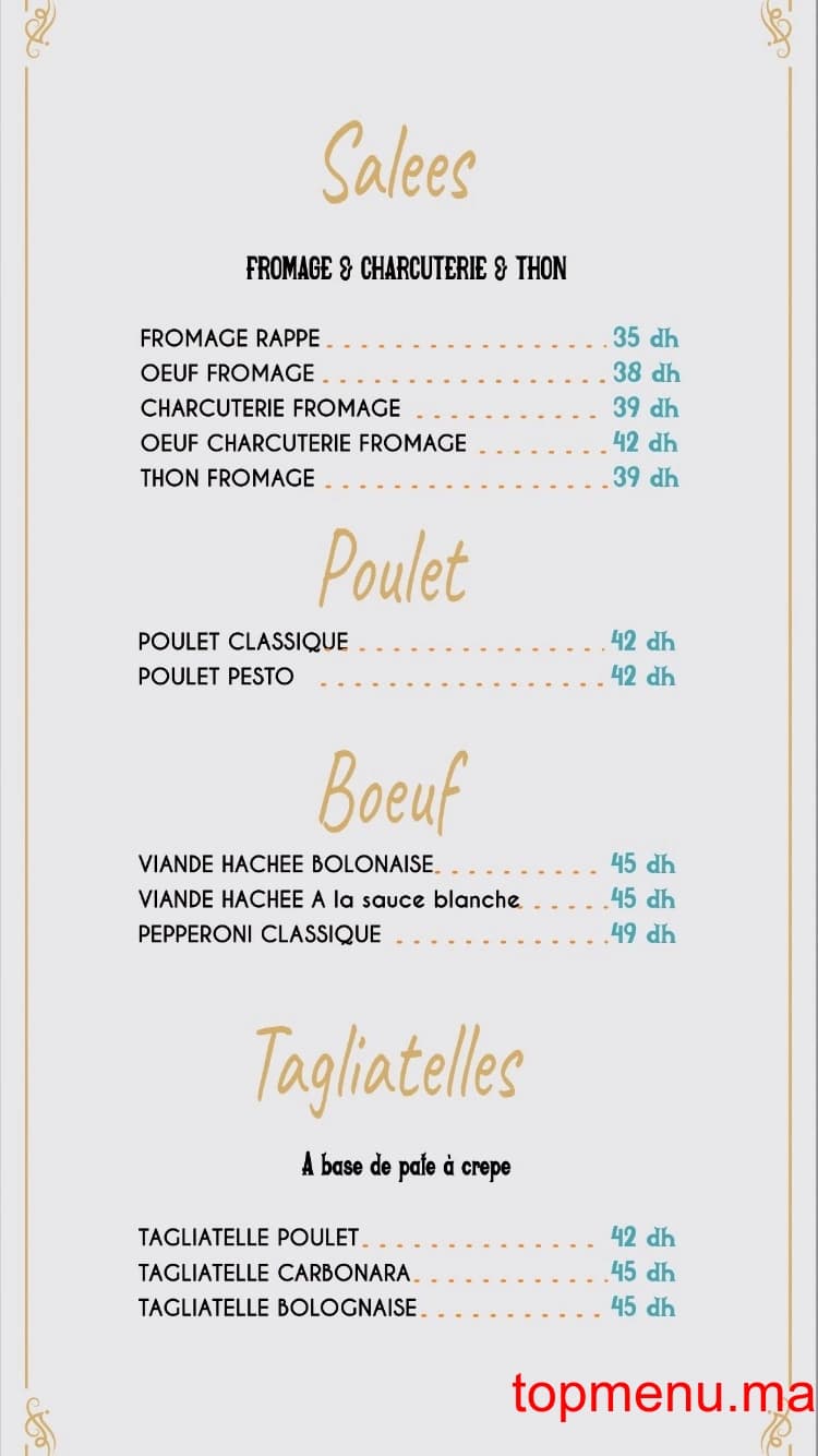 Restaurant Mr Brunch menu page 3 Mr Brunch menu page 3