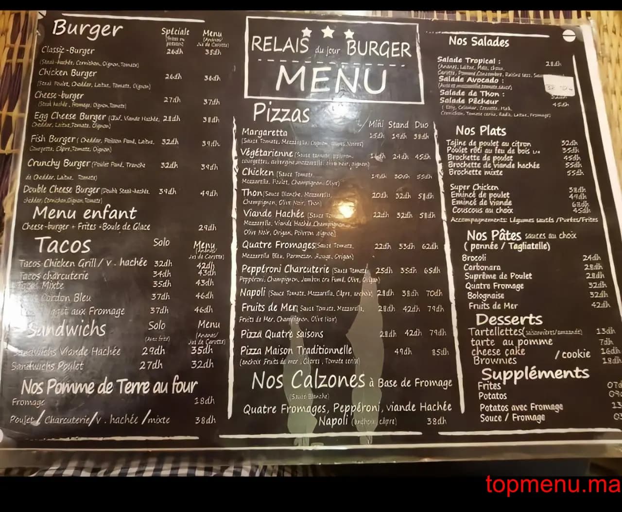 Restaurant Relais Buffet menu page 1 Relais Buffet menu page 1