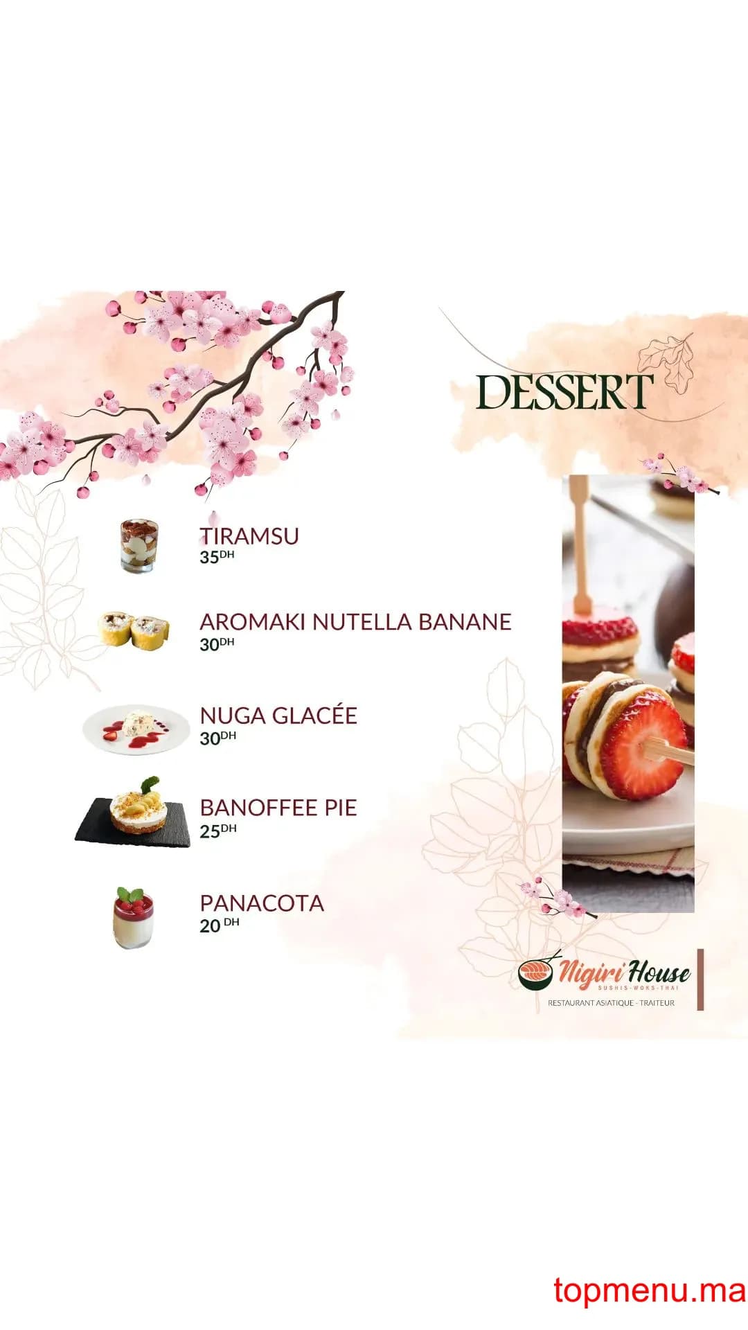 Restaurant Nigiri House menu page 20 Nigiri House menu page 20