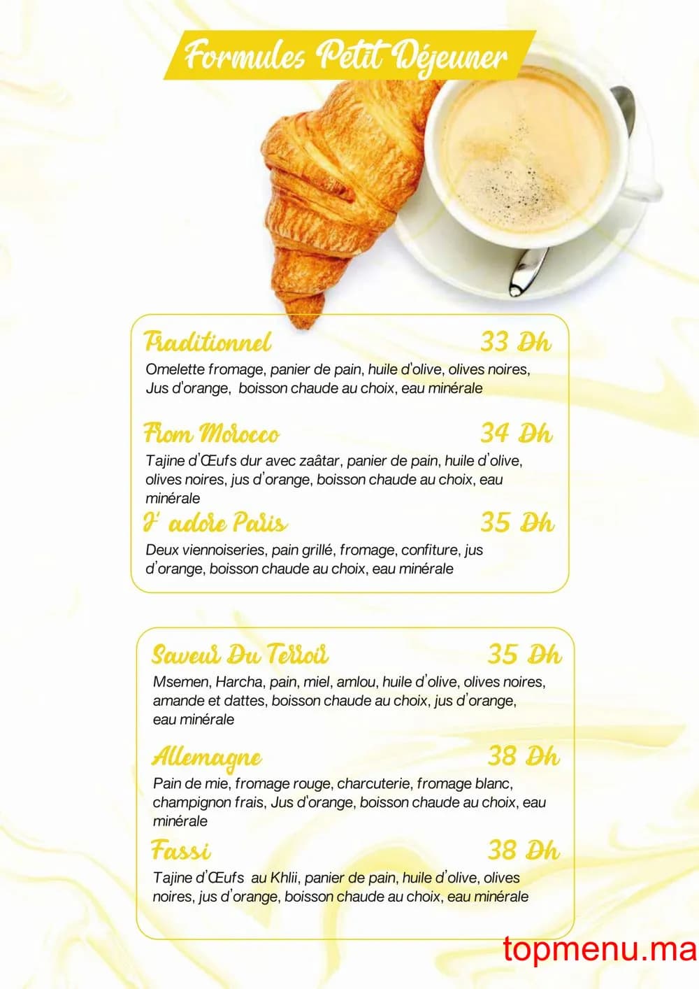 Restaurant Flavory Coffee House menu page 1 Flavory Coffee House menu page 1