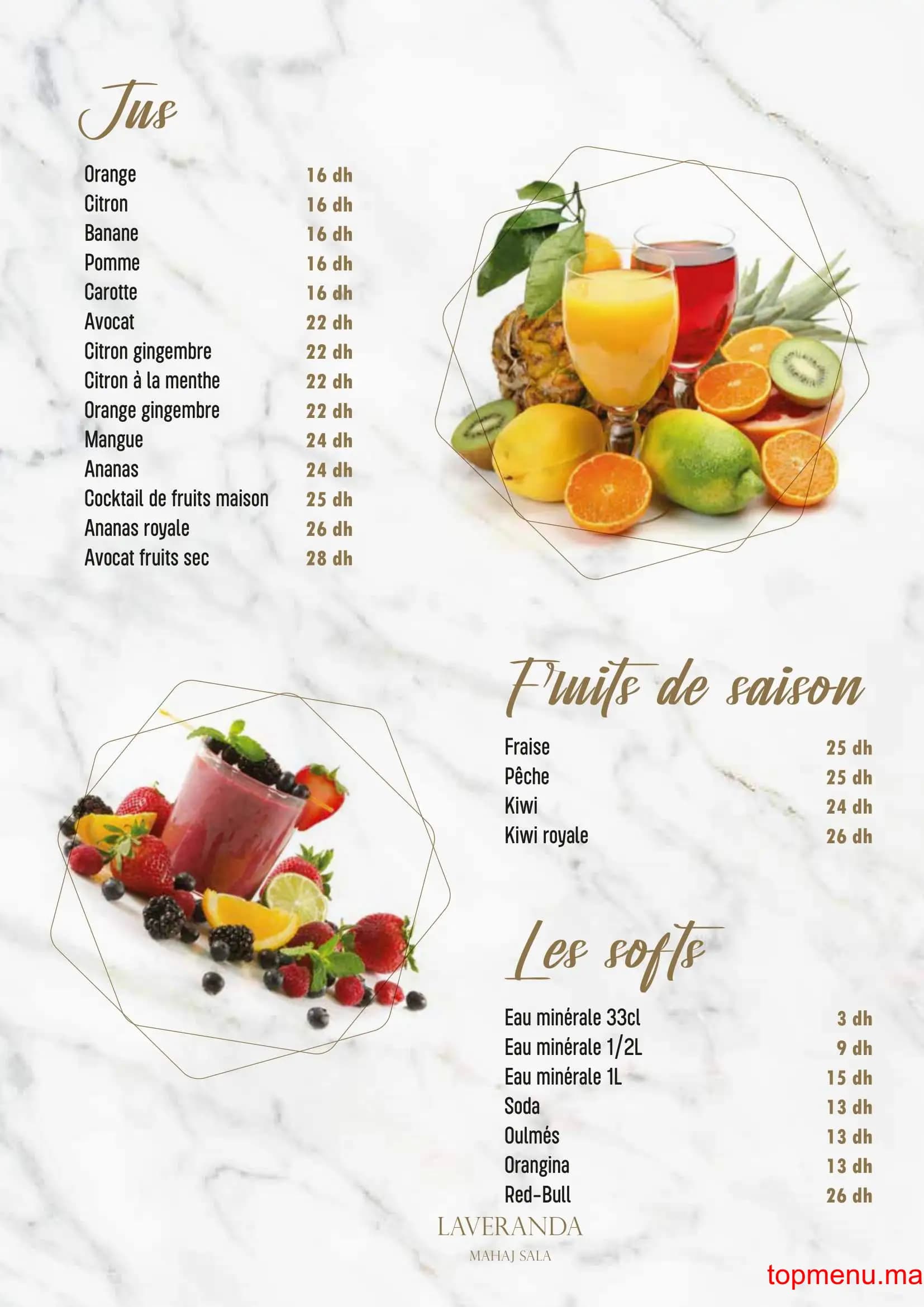 Restaurant LAVERANDA menu page 7 LAVERANDA menu page 7