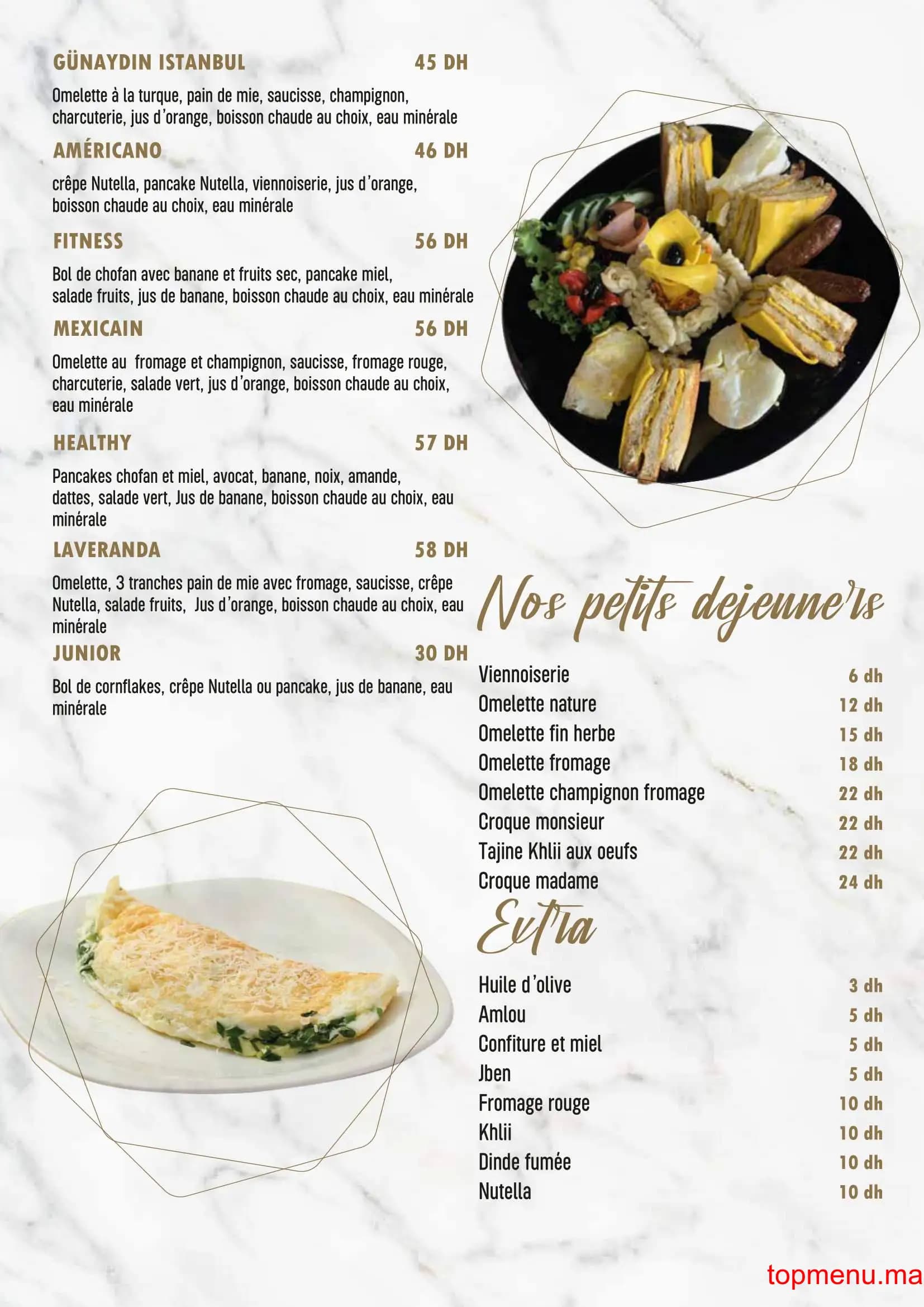 Restaurant LAVERANDA menu page 3 LAVERANDA menu page 3