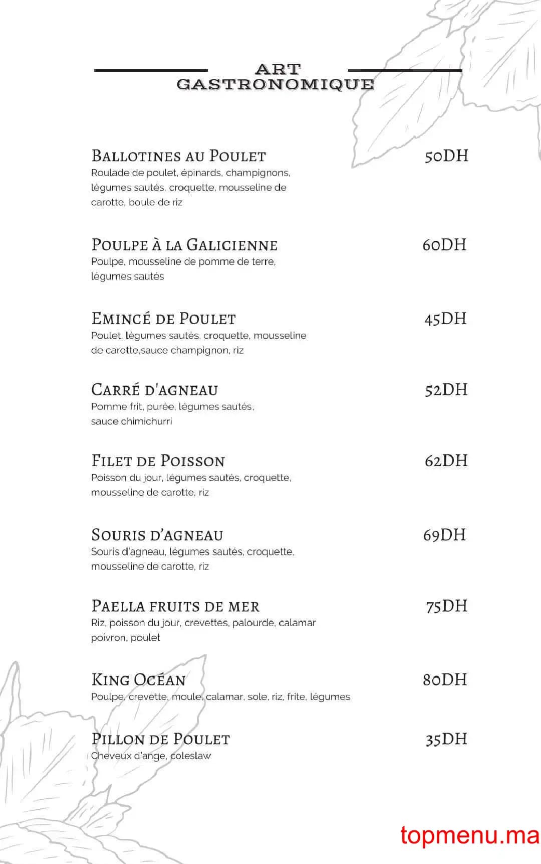 Restaurant Restaurant la signature menu page 3 Restaurant la signature menu page 3