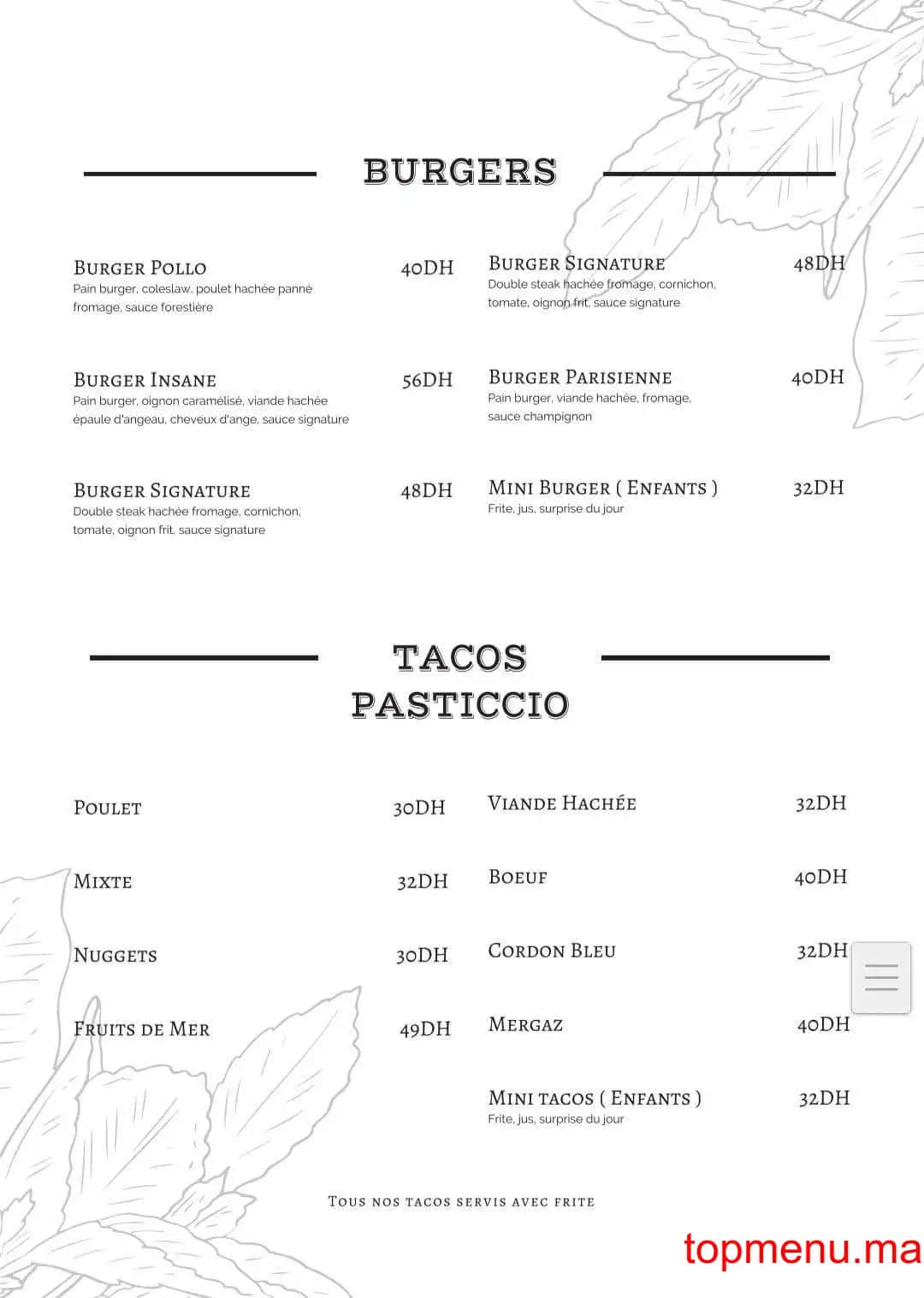 Restaurant Restaurant la signature menu page 7 Restaurant la signature menu page 7