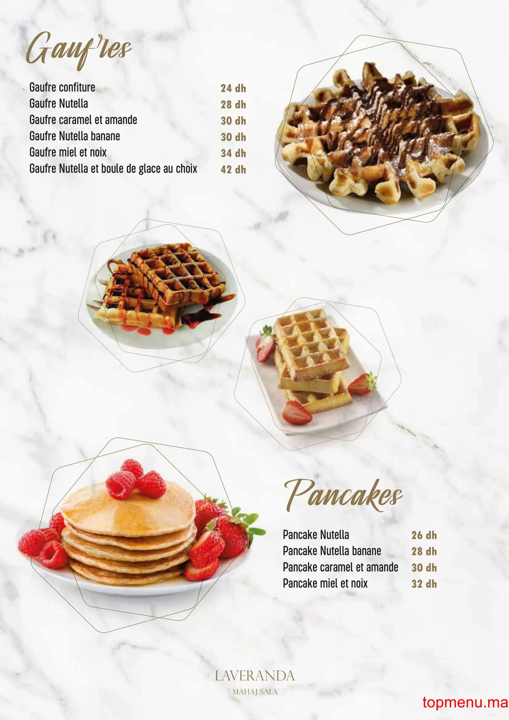 Restaurant LAVERANDA menu page 12 LAVERANDA menu page 12