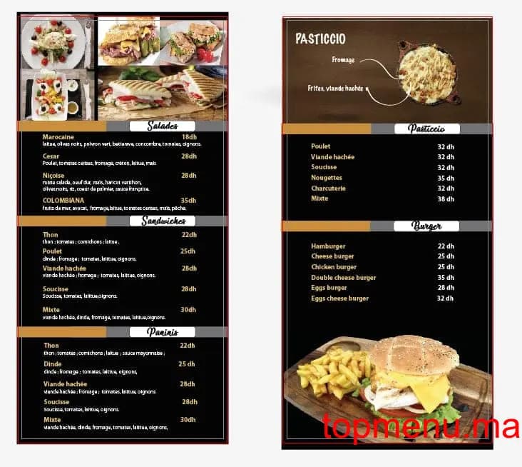 Restaurant Colombiana Ice menu page 1 Colombiana Ice menu page 1