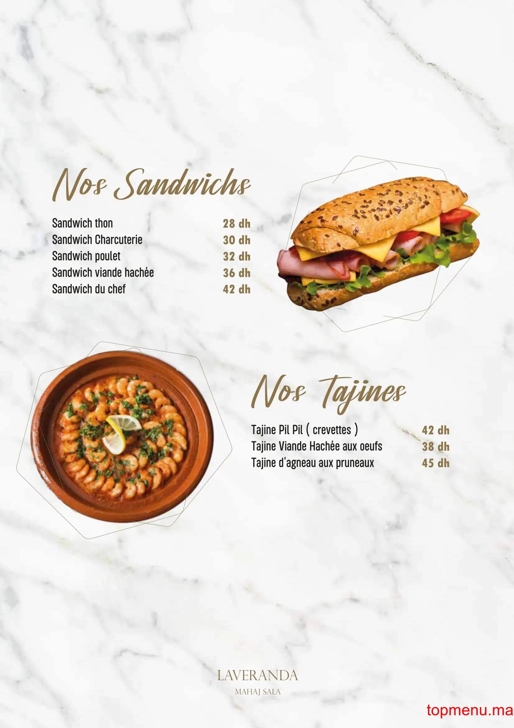 Restaurant LAVERANDA menu page 18 LAVERANDA menu page 18