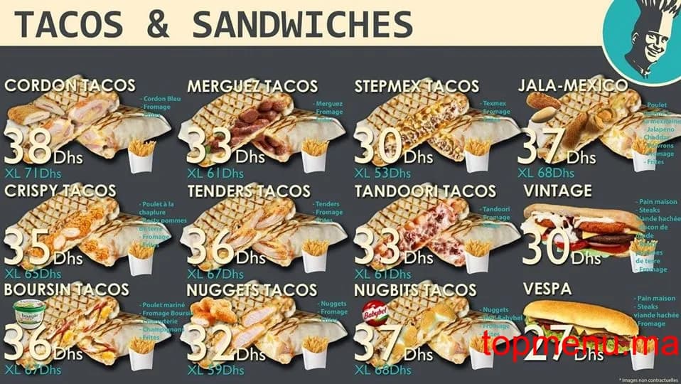 Restaurant Step Burger menu page 2 Step Burger menu page 2