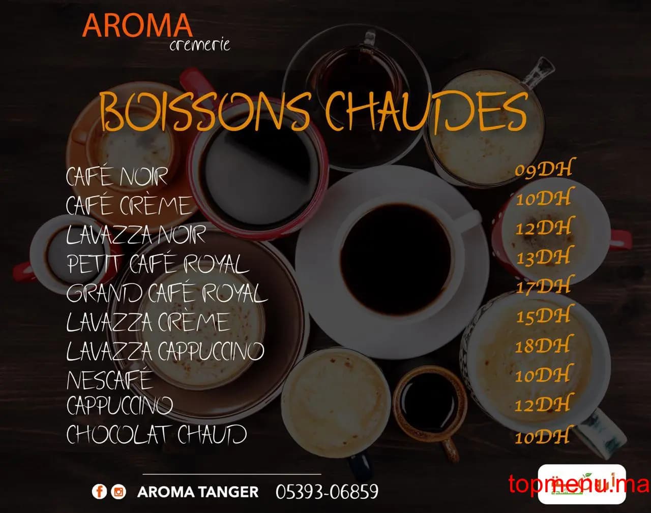 Restaurant Aroma Tanger menu page 14 Aroma Tanger menu page 14