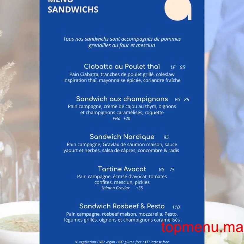 Restaurant Alma Kitchen menu page 2 Alma Kitchen menu page 2