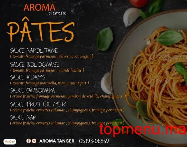 Restaurant Aroma Tanger menu page 8 Aroma Tanger menu page 8