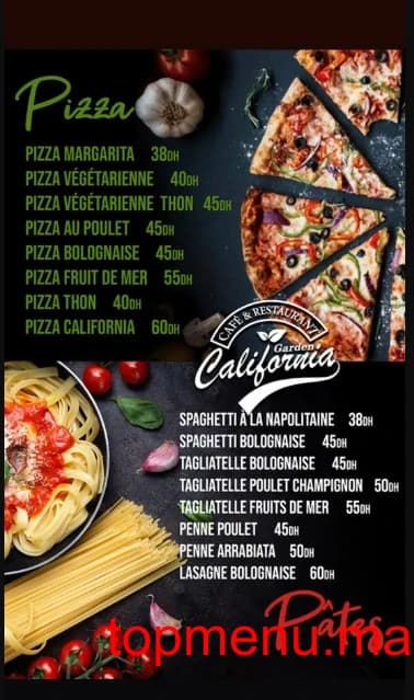 Restaurant California Garden menu page 9 California Garden menu page 9