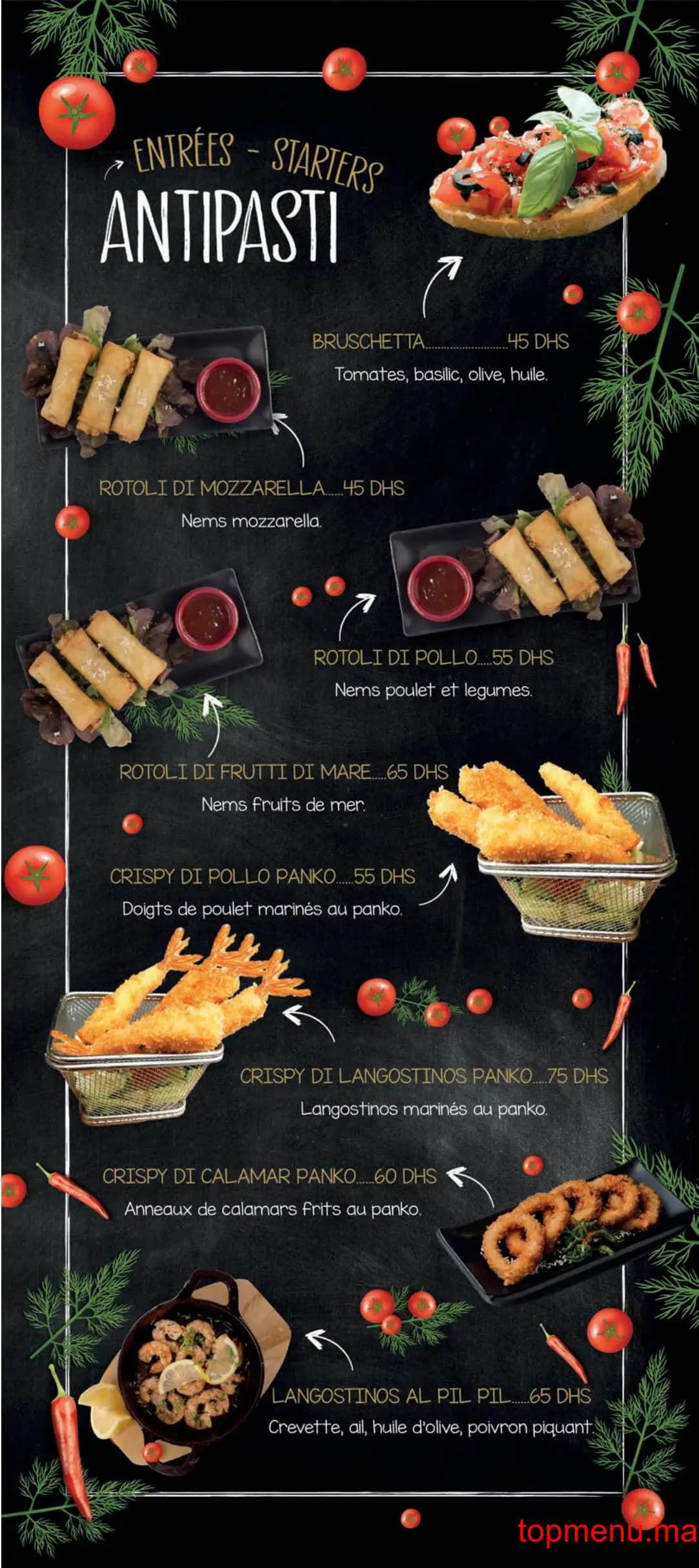 Restaurant Vespano Food Place menu page 3 Vespano Food Place menu page 3