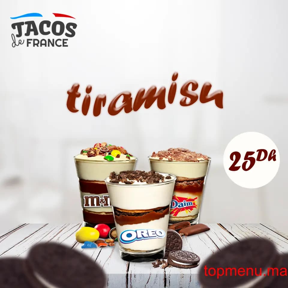 Restaurant Tacos de France menu page 2 Tacos de France menu page 2