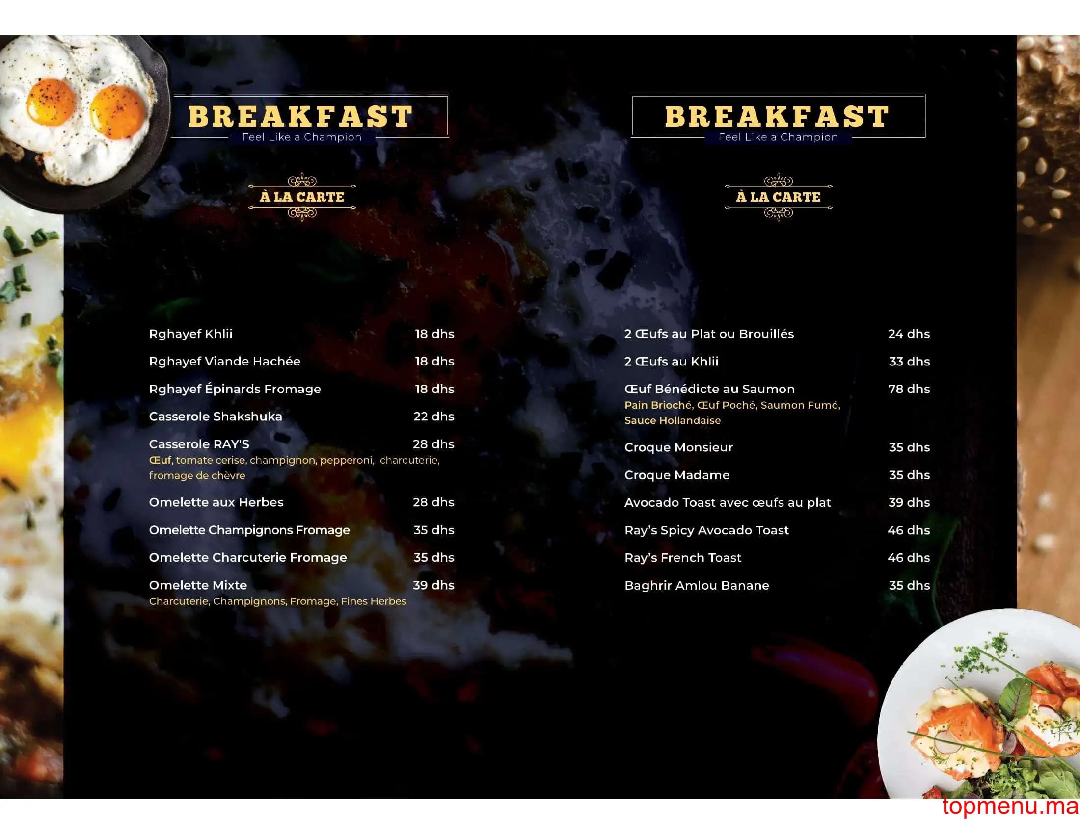 Restaurant Ray’s San Francisco menu page 2 Ray’s San Francisco menu page 2