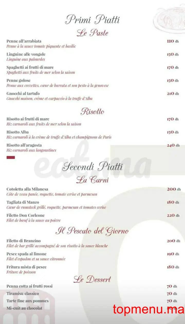 Restaurant Gusto e Sapore menu page 2 Gusto e Sapore menu page 2