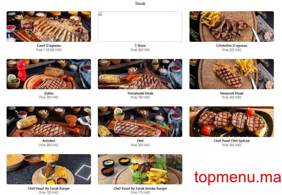 Restaurant Chef Yusuf by Faruk menu page 3 Chef Yusuf by Faruk menu page 3