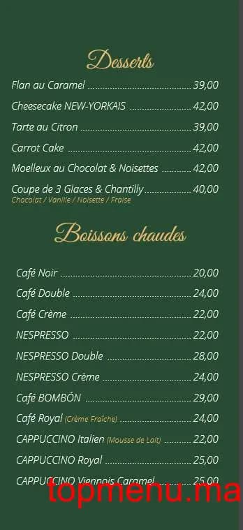 Restaurant Villa Carleton menu page 6 Villa Carleton menu page 6