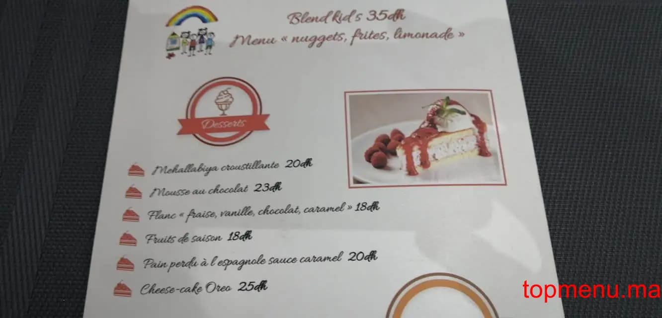 Restaurant Beldi Blend Corner menu page 6 Beldi Blend Corner menu page 6