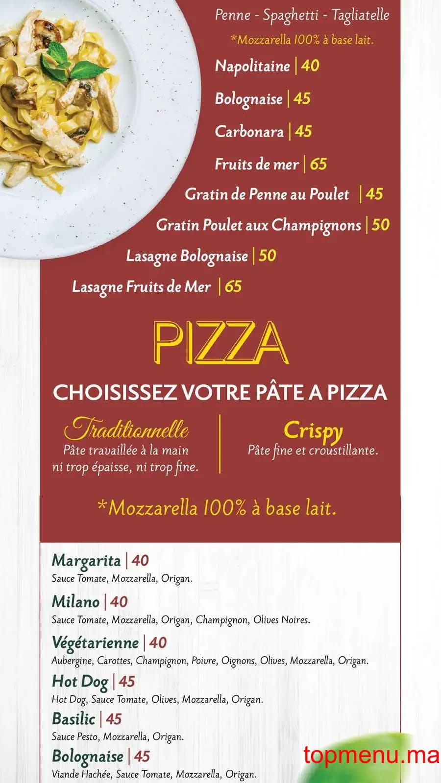 Restaurant Antico Forno menu page 2 Antico Forno menu page 2