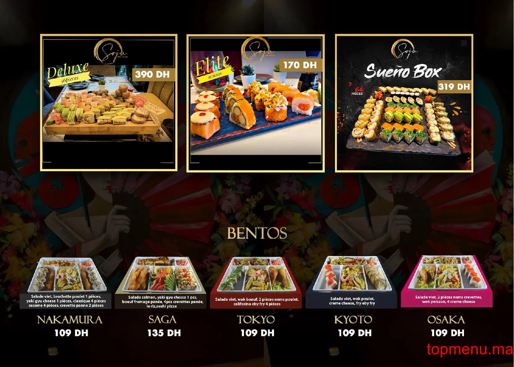 Restaurant Soju Sushi menu page 13 Soju Sushi menu page 13