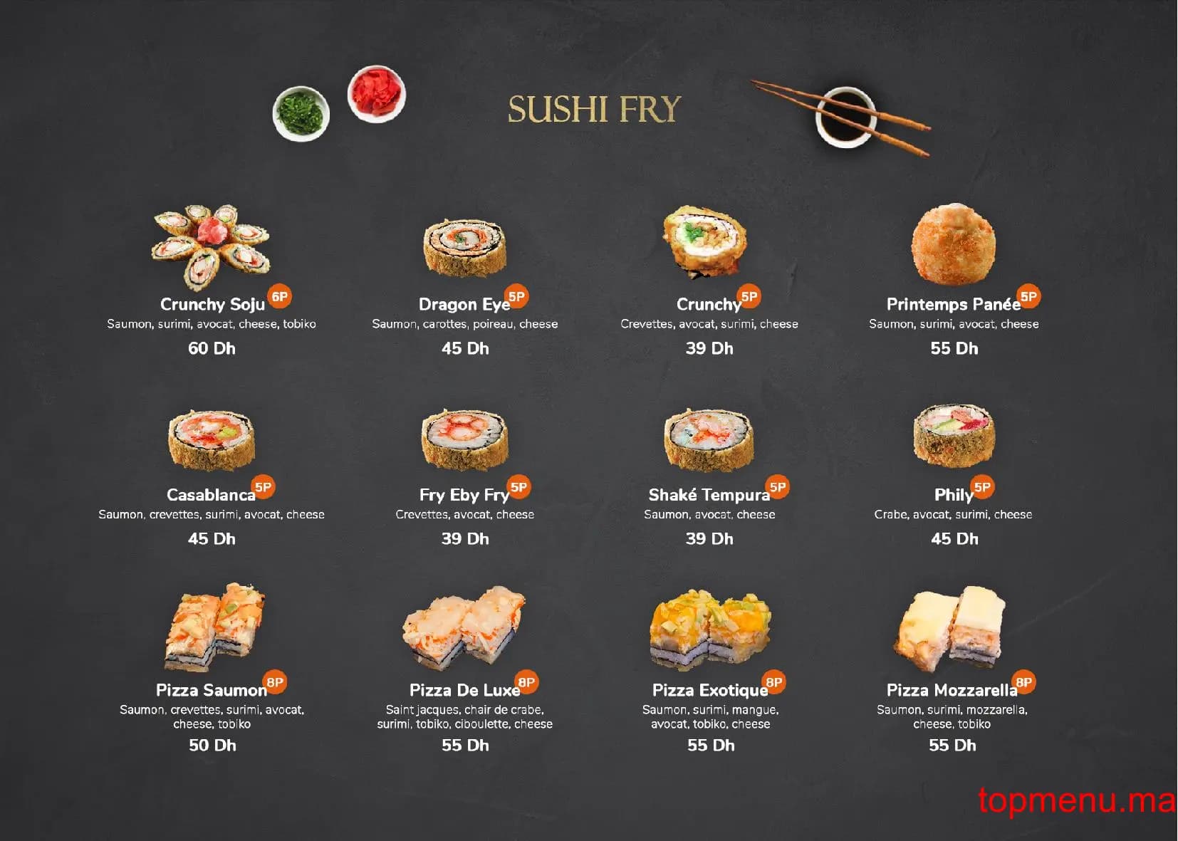 Restaurant Soju Sushi menu page 3 Soju Sushi menu page 3