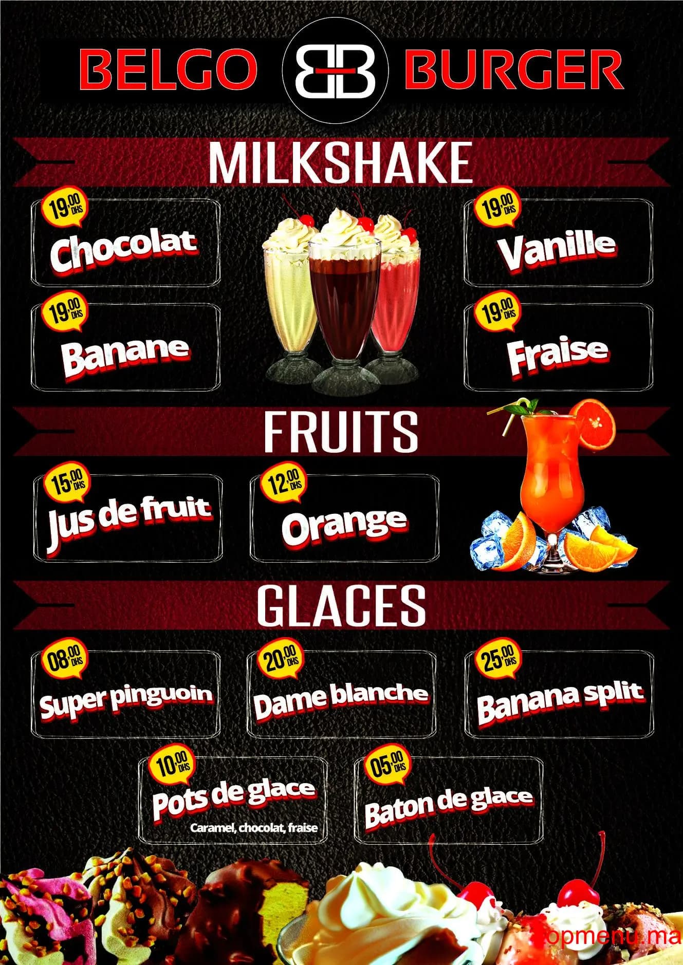 Restaurant Belgo burger menu page 1 Belgo burger menu page 1