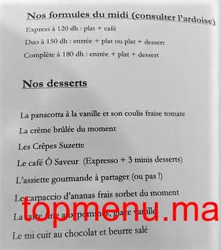 Restaurant Le saveur de poisson menu page 1 Le saveur de poisson menu page 1