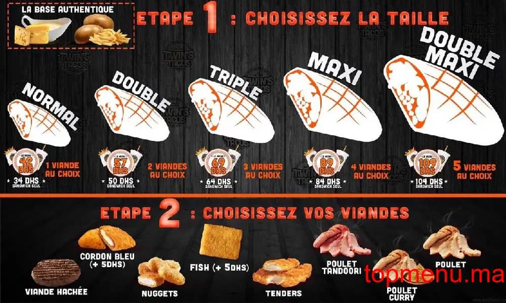 Restaurant Twin’s Tacos menu page 1 Twin’s Tacos menu page 1