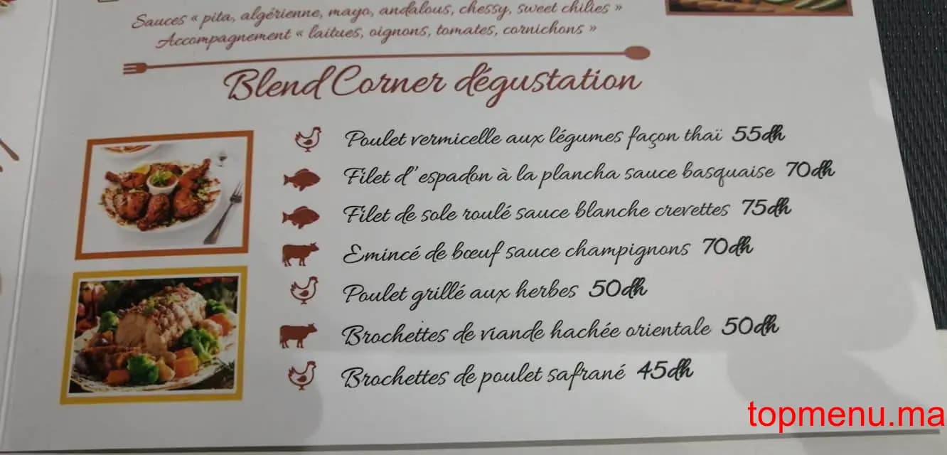 Restaurant Beldi Blend Corner menu page 5 Beldi Blend Corner menu page 5