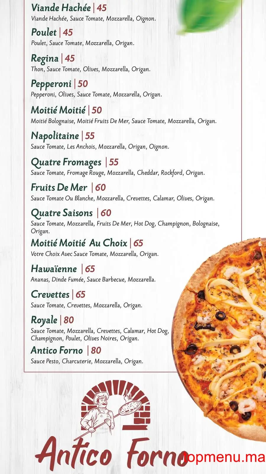 Restaurant Antico Forno menu page 3 Antico Forno menu page 3
