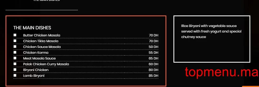 Restaurant Sarayah Food menu page 6 Sarayah Food menu page 6