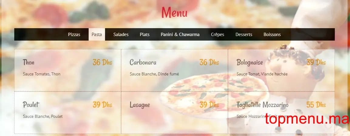 مطعم Mozzarino قائمة الطعام page 2 Mozzarino قائمة الطعام page 2