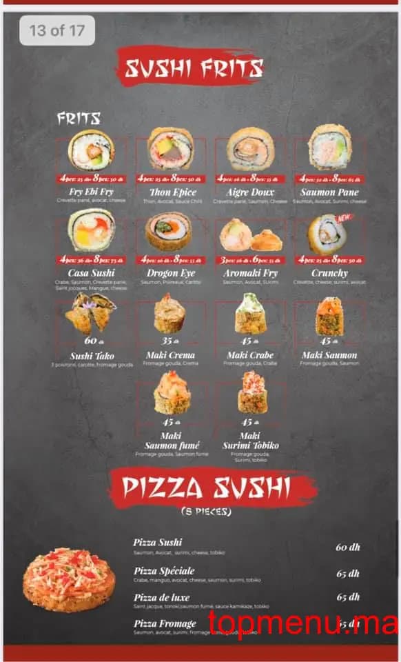 Restaurant Casa Sushi menu page 14 Casa Sushi menu page 14