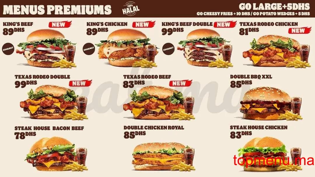 Restaurant Burger King menu page 2 Burger King menu page 2