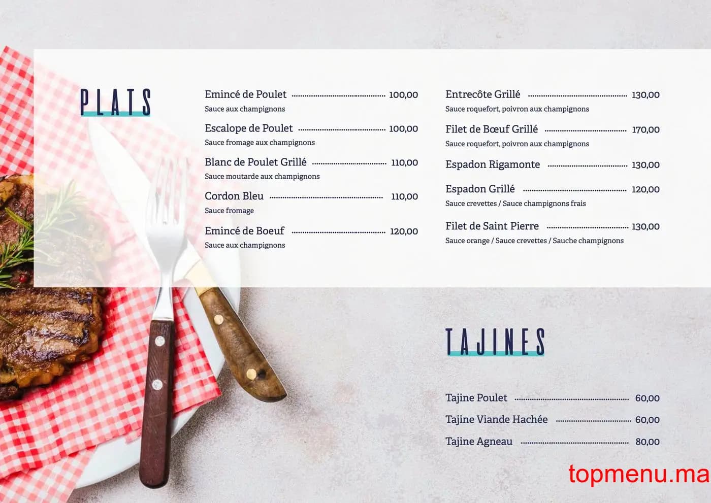 Restaurant Amira Beach menu page 2 Amira Beach menu page 2