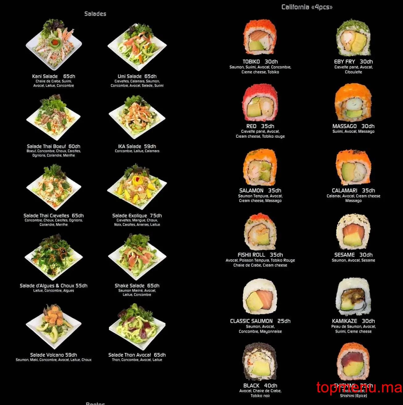 Restaurant Sushi Box menu page 3 Sushi Box menu page 3