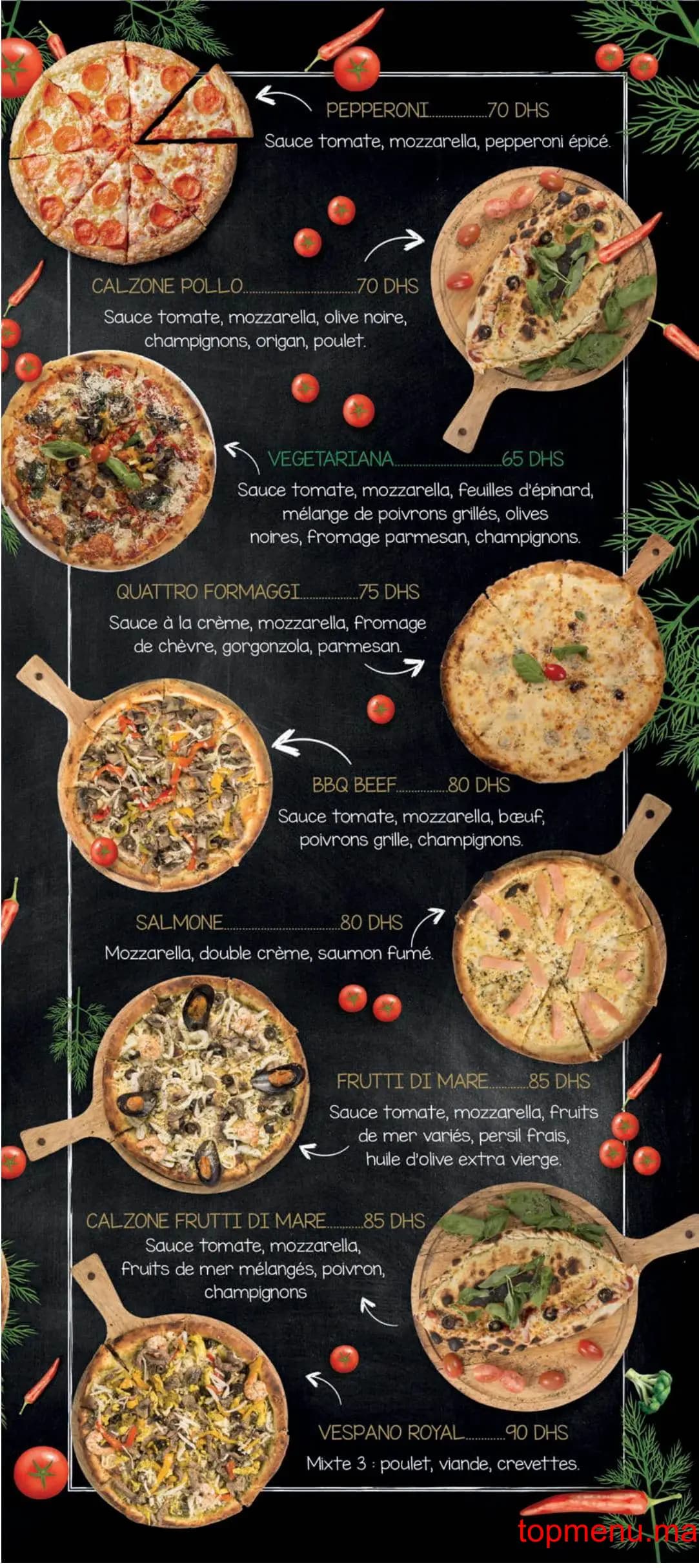 Restaurant Vespano Food Place menu page 11 Vespano Food Place menu page 11