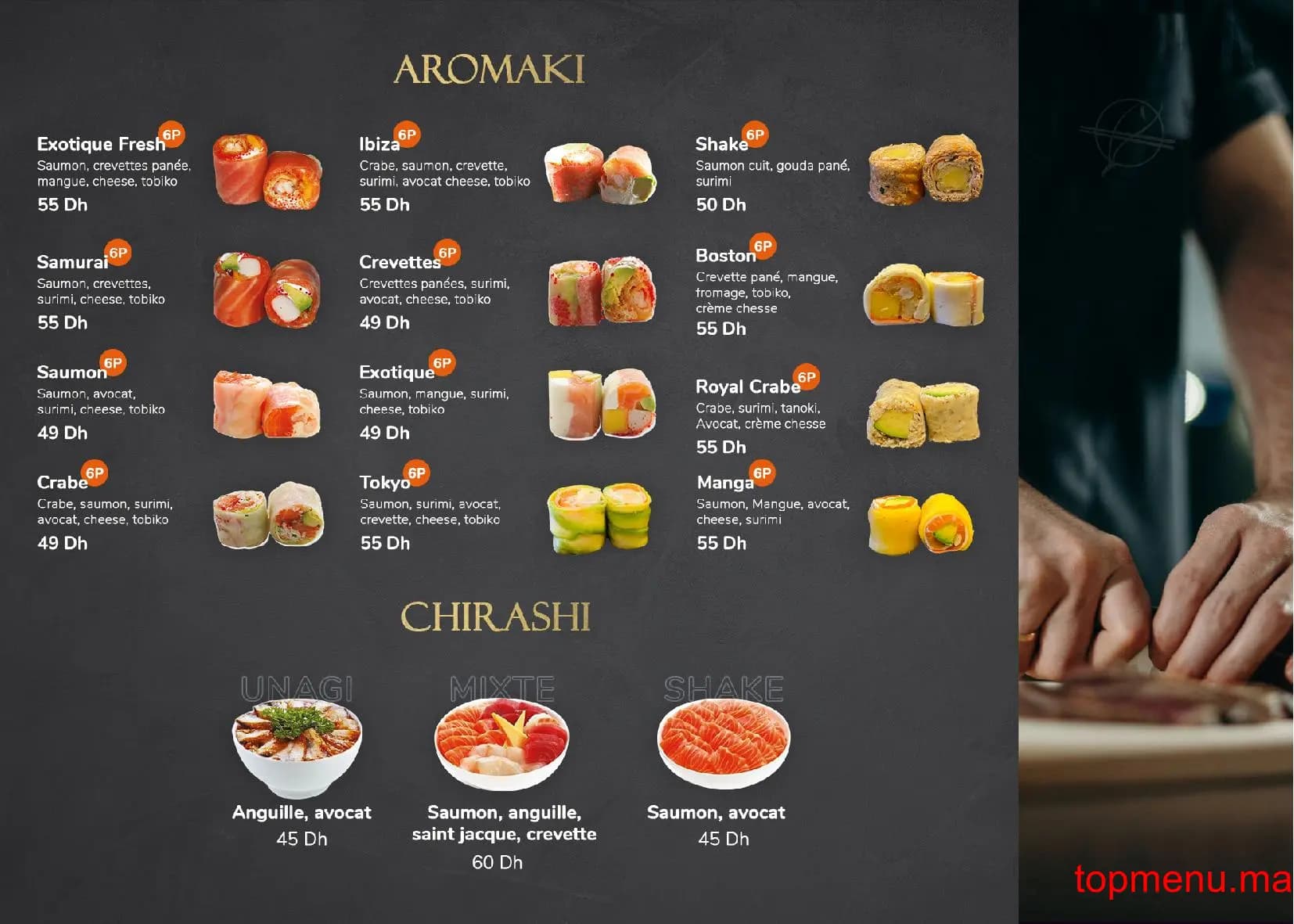 Restaurant Soju Sushi menu page 4 Soju Sushi menu page 4