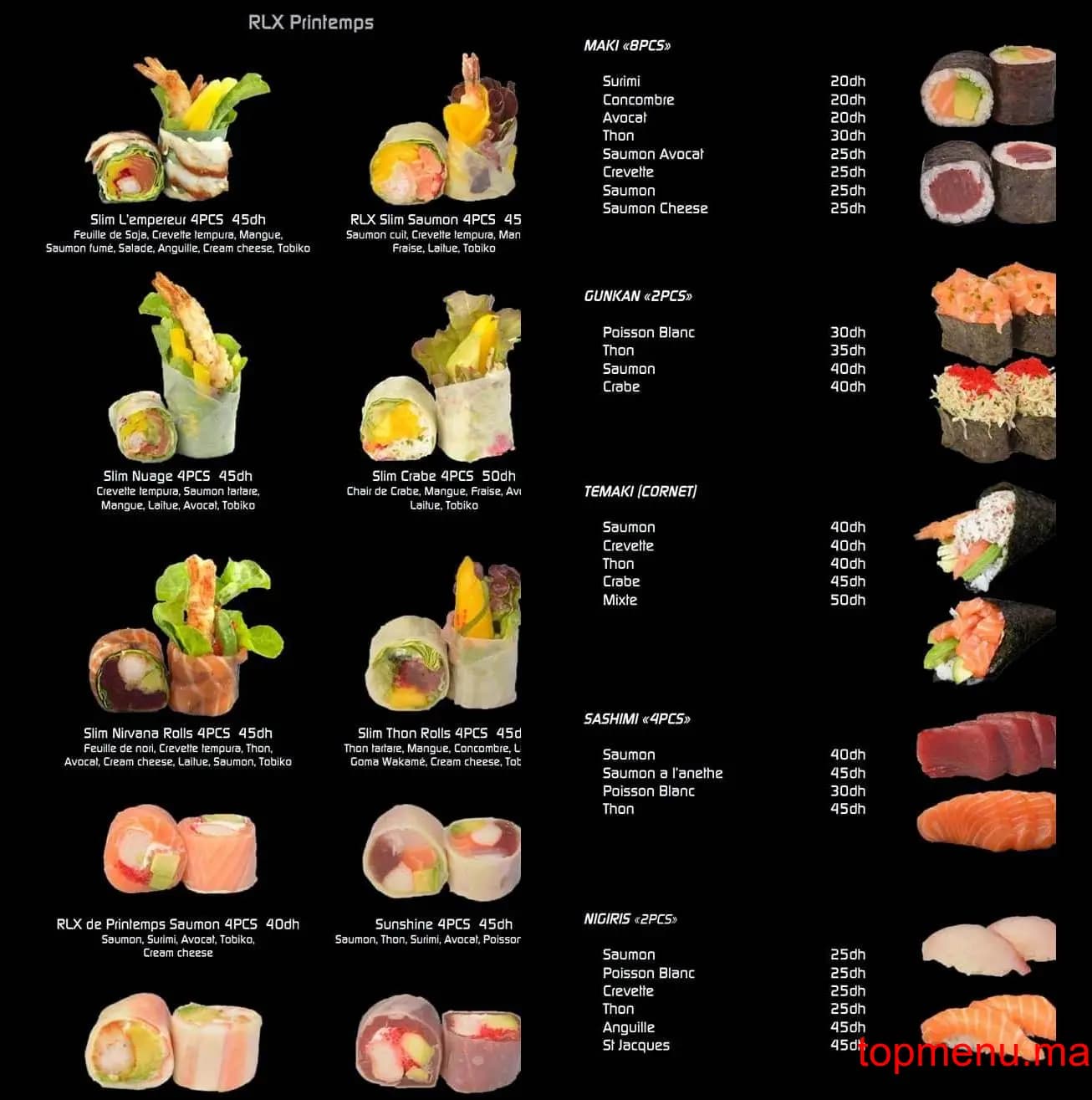 Restaurant Sushi Box menu page 4 Sushi Box menu page 4
