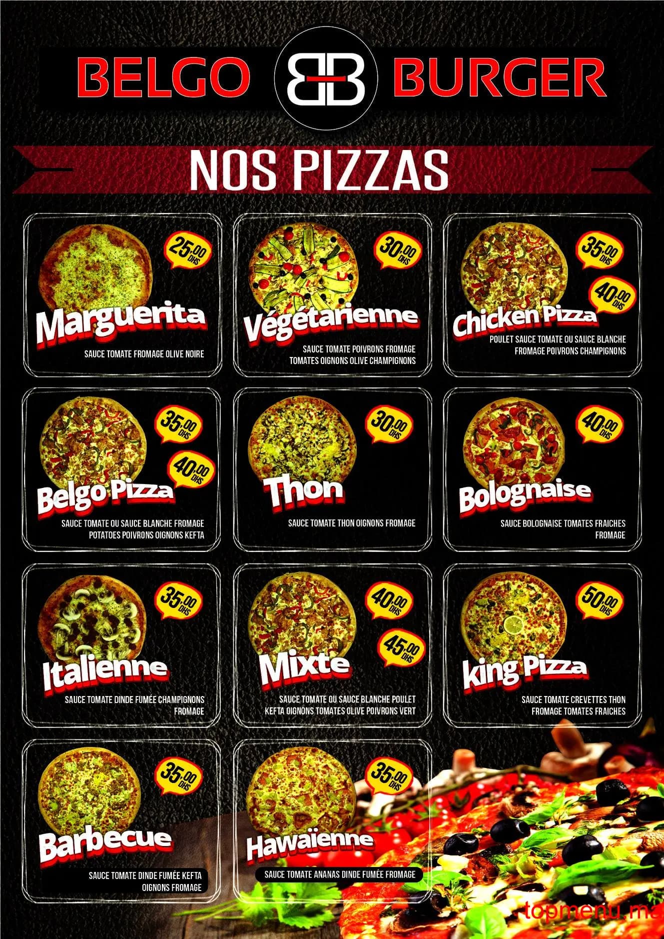 Restaurant Belgo burger menu page 4 Belgo burger menu page 4